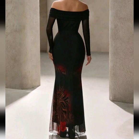 2pcs Set Women Casual & Vacation Loose Fit Pattern Print Long Sleeve Top - Picture 4 of 4